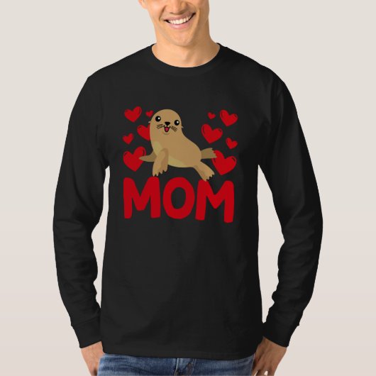 Happy Valentine's Day Sea Lion Mom Mothers Day Val Tシャツ (正面)