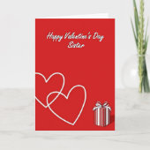 Happy Valentines Day Sister Love Card カード (正面)