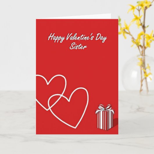 Happy Valentines Day Sister Love Card カード (黄色い花)