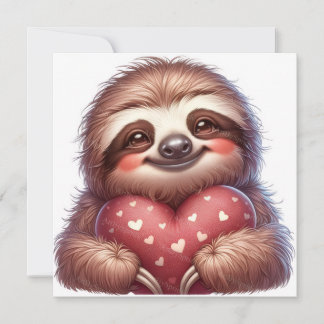 Happy Valentine's Day Sloth シーズンカード