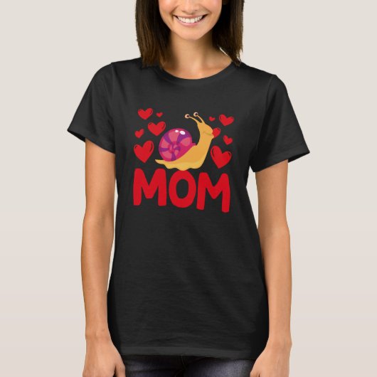 Happy Valentine's Day Snail Mom Mothers Day Valent Tシャツ (正面)