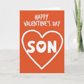 Happy Valentines Day Son Heart Card カード (正面)