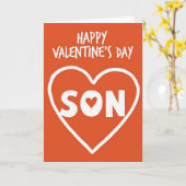 Happy Valentines Day Son Heart Card カード (黄色い花)