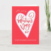 Happy Valentine's Day Son-In-Law with a Big Heart  カード (正面)