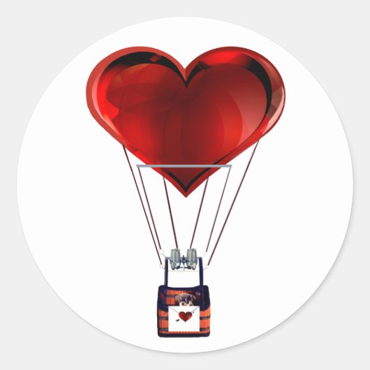 Happy Valentine's Day Stickers ラウンドシール (正面)