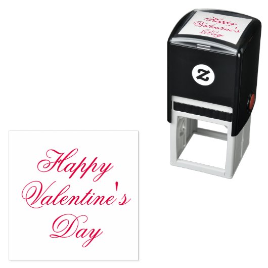 Happy Valentines Day Stylish Text セルフインキングスタンプ (インサイチュ)