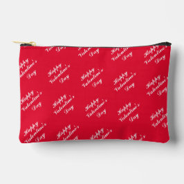Happy Valentine's Day Text Mark Accessory Pouch アクセサリーポーチ