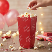 Happy Valentines Day Text Pattern Stylish Popcorn フェイバーボックス