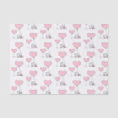 Happy Valentine's Day Tissue Paper Cat Pink Hearts 薄葉紙 (正面)
