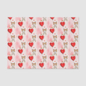 Happy Valentine's Day Tissue Paper Cat Red Hearts 薄葉紙 (正面)