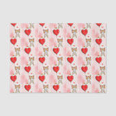Happy Valentine's Day Tissue Paper Cat Red Hearts 薄葉紙 (正面)