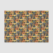 Happy Valentine's Day Tissue Paper Dog Red Hearts 薄葉紙 (正面)