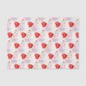 Happy Valentine's Day Tissue Paper Dog Red Hearts 薄葉紙 (正面)