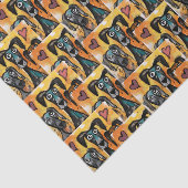 Happy Valentine's Day Tissue Paper Dog Red Hearts 薄葉紙 (詳細)