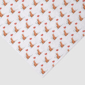 Happy Valentine's Day Tissue Paper Fox Red Hearts 薄葉紙 (詳細)