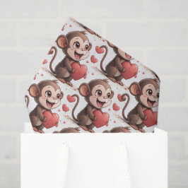 Happy Valentine's Day Tissue Paper Monkey Hearts 薄葉紙