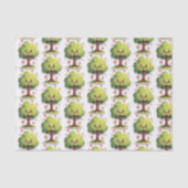 Happy Valentine's Day Tissue Paper Tree Red Hearts 薄葉紙 (正面)