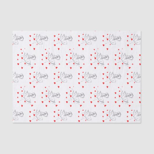 Happy Valentine's Day Tissue Paper Umbrella Hearts 薄葉紙 (正面)