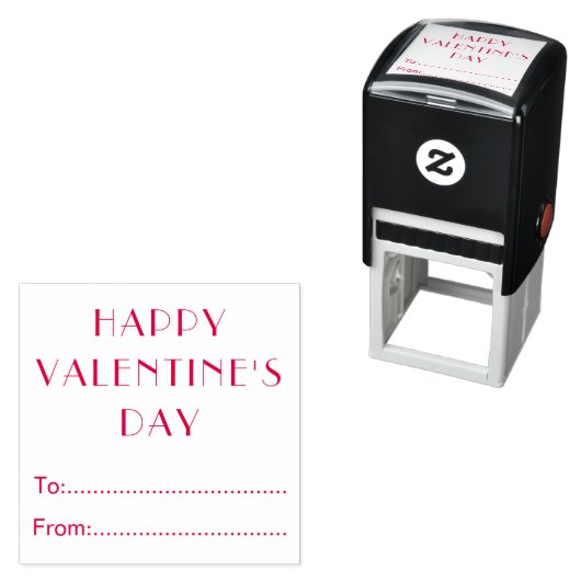 Happy Valentines Day To From Personalized セルフインキングスタンプ (インサイチュ)
