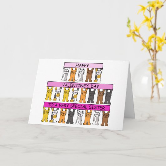 Happy Valentine's Day to Sister カード (黄色い花)