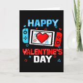 Happy Valentines Day Video Game Controller Heart B カード (正面)