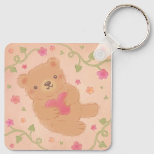Happy Valentine's Day with Teddy Bear キーホルダー (裏面)