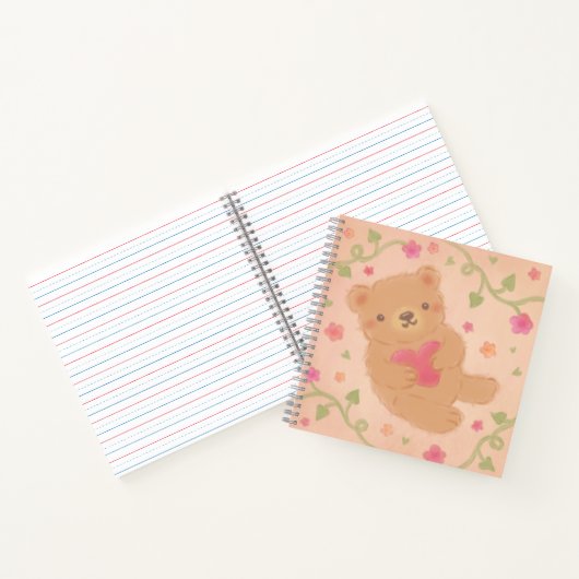 Happy Valentine's Day with Teddy Bear ノートブック (内部)
