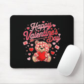Happy Valentines Day Women Cute Bear Valentine Hea マウスパッド (マウス)