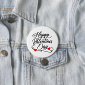 Happy Valentine's Day word art  缶バッジ (インサイチュ)