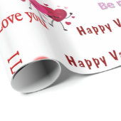 Happy Valentine's Day Wrapping Paper Couple Hearts ラッピングペーパー (ロールコーナー)