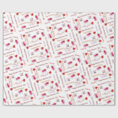 Happy Valentine's Day Wrapping Paper Couple Hearts ラッピングペーパー (フラット)