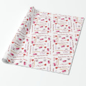 Happy Valentine's Day Wrapping Paper Couple Hearts ラッピングペーパー (アンロールド)