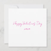 Happy Valentines Day xoxo Pink Floral Heart Art ノートカード (裏面)