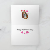 Happy Valentine's Dog & Cat Folded Greeting Card カード (内部)