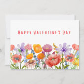 Happy Valentines for Friend - Flowers and Love シーズンカード (正面)