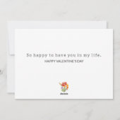 Happy Valentines for Friend - Flowers and Love シーズンカード (裏面)