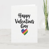 Happy Valentines Gay Pride Card カード (正面)
