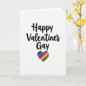Happy Valentines Gay Pride Card カード (黄色い花)