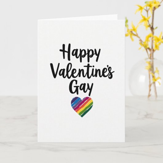 Happy Valentines Gay Pride Card カード (黄色い花)