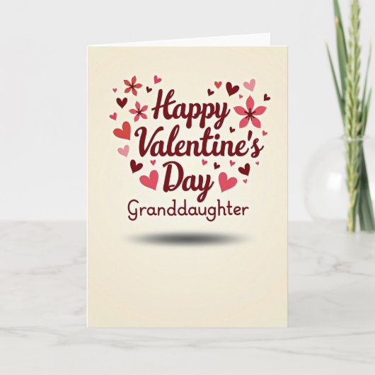 Happy Valentines Granddaughter Card カード (正面)