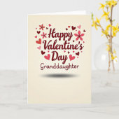 Happy Valentines Granddaughter Card カード (黄色い花)
