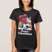 Happy Valentines Heart Unicorn Tシャツ (正面)