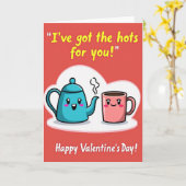 Happy Valentines Hots For You Card カード (黄色い花)