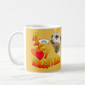 Happy Valentines Meerkat Cust.のコ書ーヒマグ コーヒーマグカップ (左)