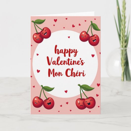 Happy Valentines Mon Cheri Card カード (正面)