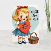 Happy Valentines Sew Nice Card カード (正面)