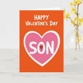 Happy Valentines Son Brush Heart Card カード (黄色い花)