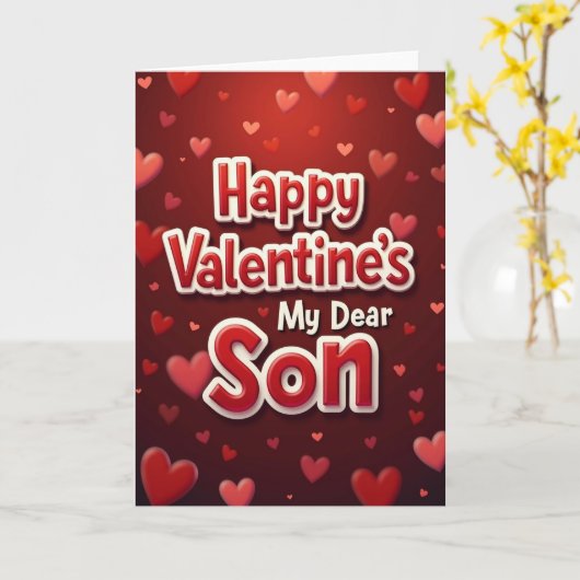 Happy Valentines Son Card カード (黄色い花)