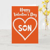 Happy Valentines Son Painted Heart Card カード (黄色い花)