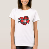 Happy valentine's xoxo white &red tシャツ (正面)